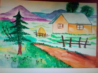 Рисунок родное село