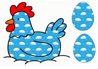 Курица трафарет