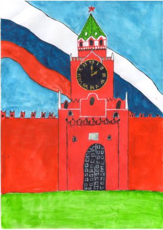 Кремль рисунок простой