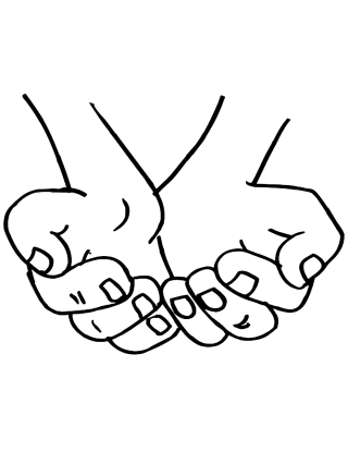 Рука раскраска