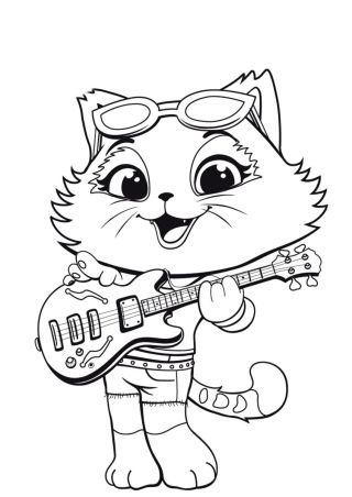Раскраска бубу кот