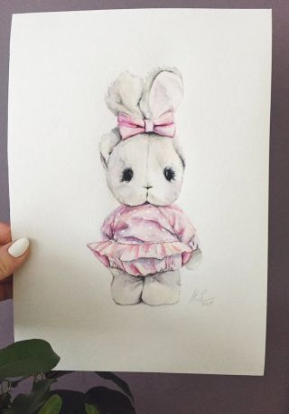 Зайчонок рисунок