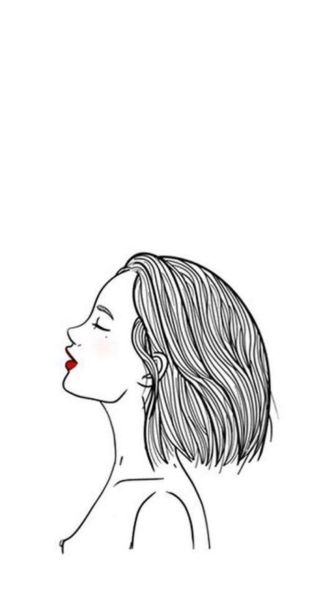 Лицо сбоку рисунок