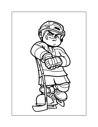 Хоккеист рисунок