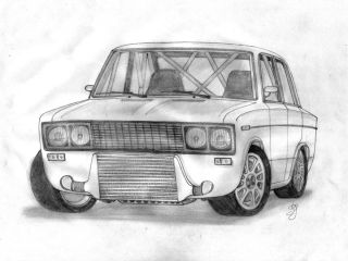 Нарисованные жигули