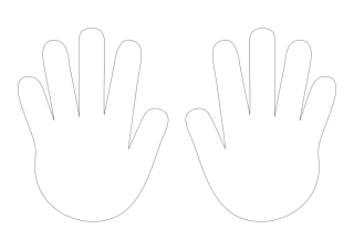 Трафарет ладошки
