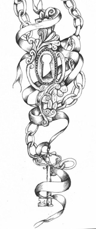 Эскиз цепи на руке