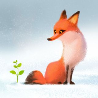 Лиса детский рисунок