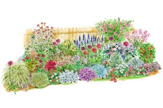 Эскиз цветника