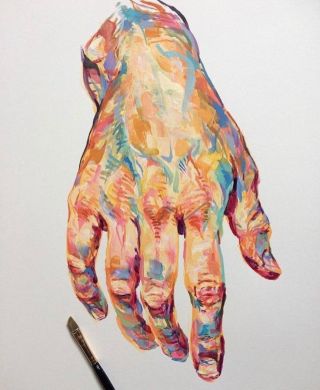 Нарисованная ладонь