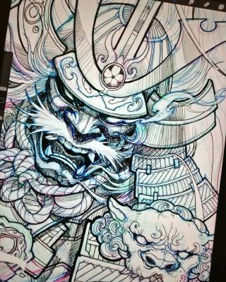 Самурай скетч