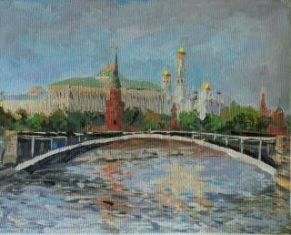 Москва река рисунок