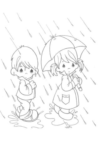 Дождь раскраска