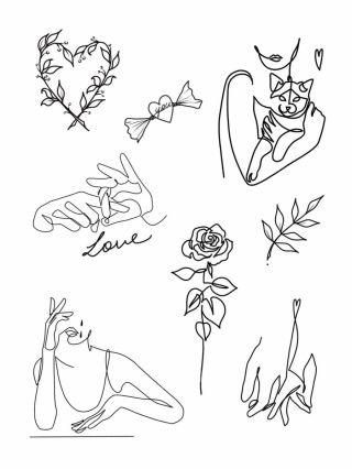 Контурные эскизы