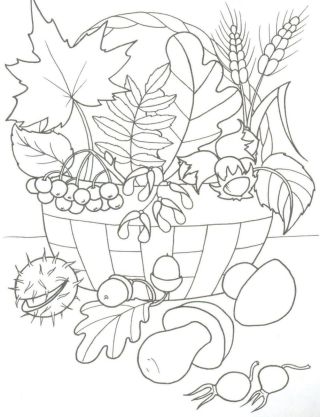 Эскиз рисунка осень