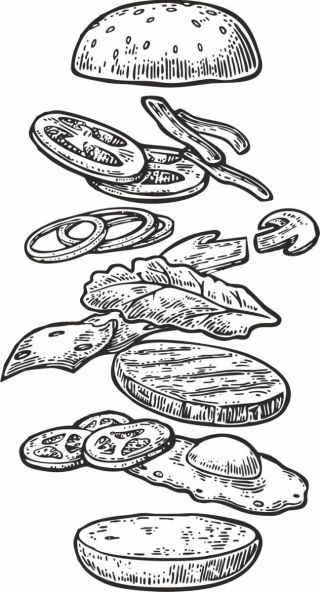 Котлета рисунок