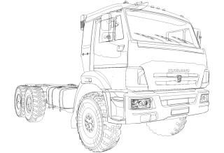 Камаз рисунок легкий