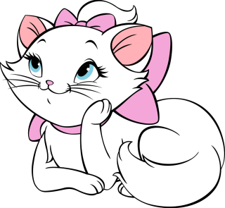 Белый кот раскраска