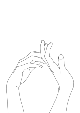 Эскиз руки вместе