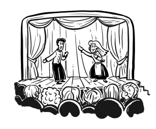 Театр рисунок легкий