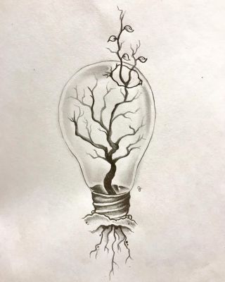 Скетч лампочка