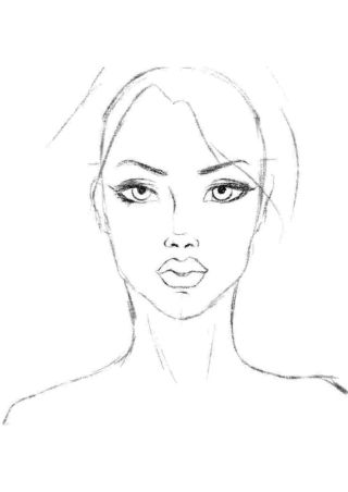 Легкий рисунок лица
