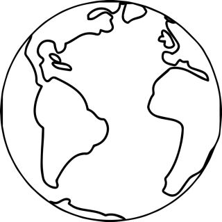Глобус трафарет