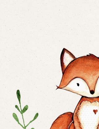 Милая лиса рисунок