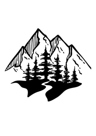 Горы контур