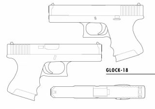 Глок трафарет