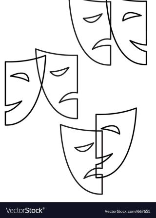 Маски театральные трафареты