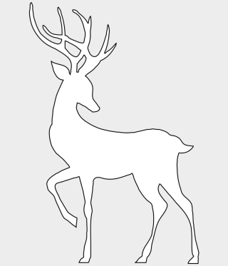 Шаблон оленя