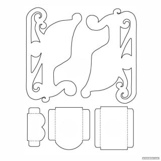 Шаблон сани из картона