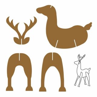 Трафарет оленя из картона