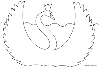 Шаблон лебедя