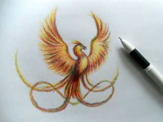 Птица феникс рисунок для детей