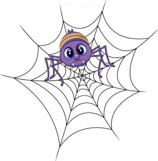 Паутина с пауком рисунок