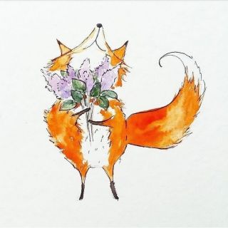 Рисунок маленькой лисы