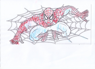 Человек паук рисунки карандашом