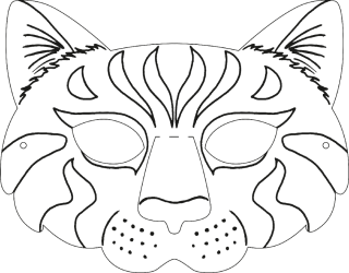 Раскраска тигра маска