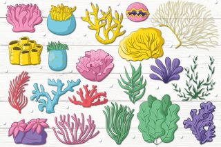 Кораллы раскраска