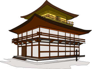 Японские постройки рисунок