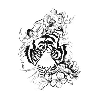 Тигр эскиз минимализм