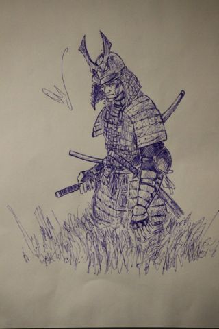 Самурай рисунок карандашом