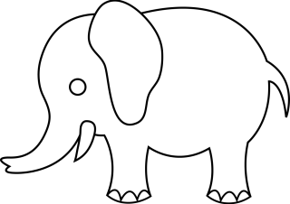 Слон рисунок для детей простой
