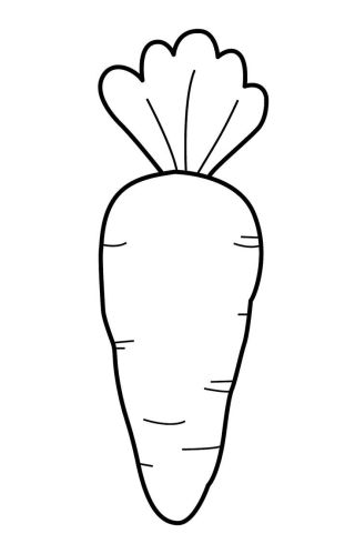 Морковка шаблон для рисования