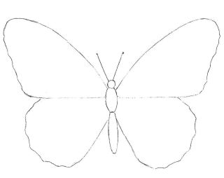 Несложный рисунок бабочки
