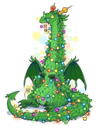 Рисунок дракончика на новый год