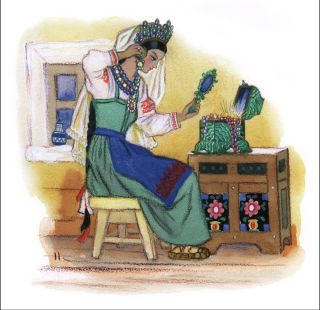 Иллюстрация к сказке малахитовая шкатулка