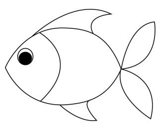Рыбка шаблон для рисования